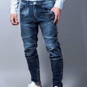 PAURA VALENTINO BIKER DENIM XL men’s zipper ankle